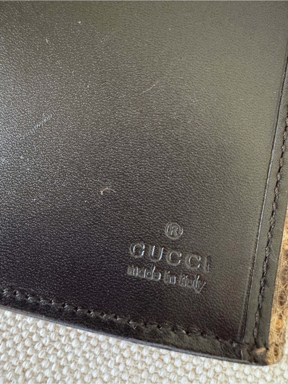 Authentic Gucci Genuine Snakeskin Vintage Neutral Envolope Brown Clutch Wallet - Picture 14 of 16
